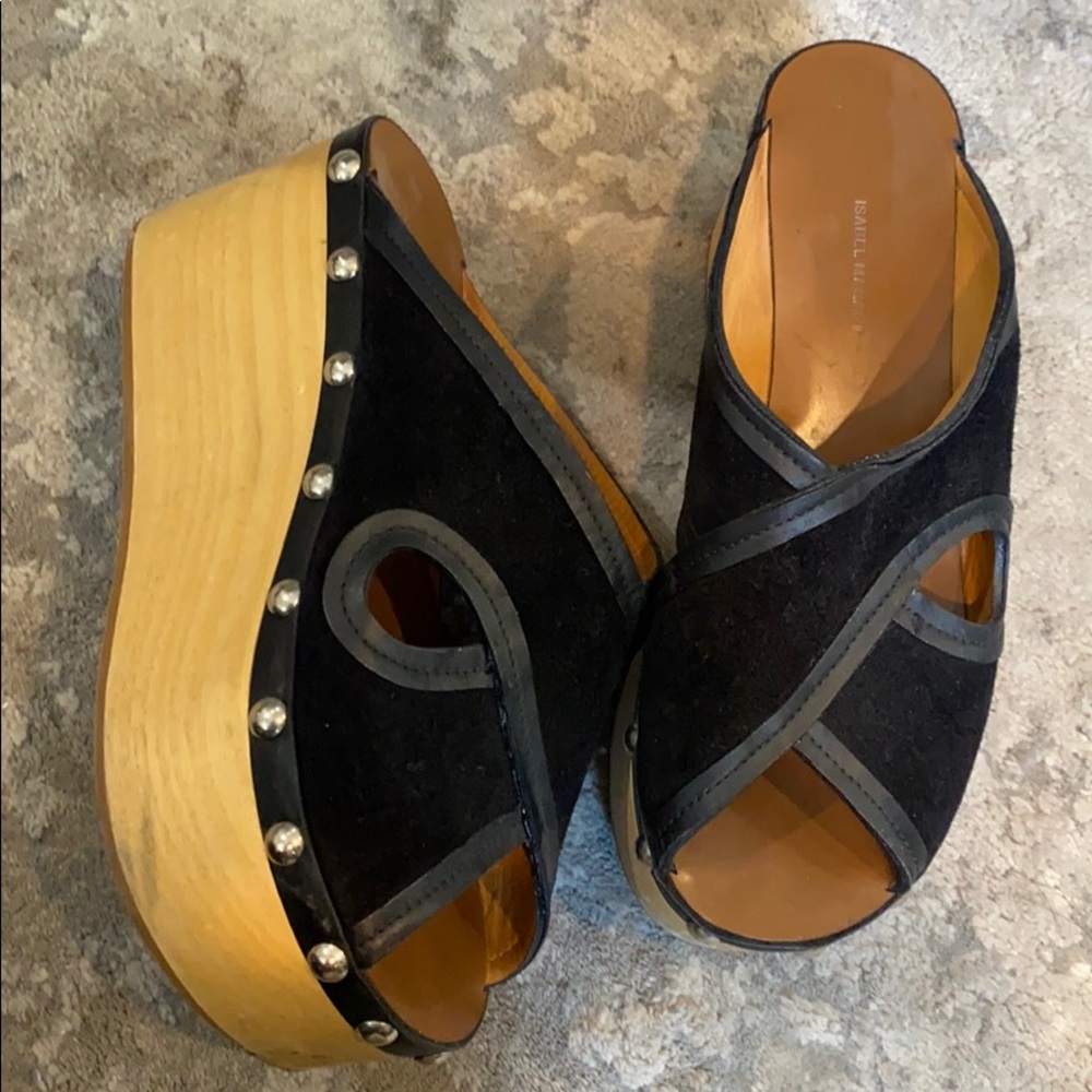 Isabel marant wooden wedge size 37
